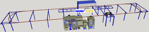 半自動(dòng)鋁型材靜電噴涂生產(chǎn)線